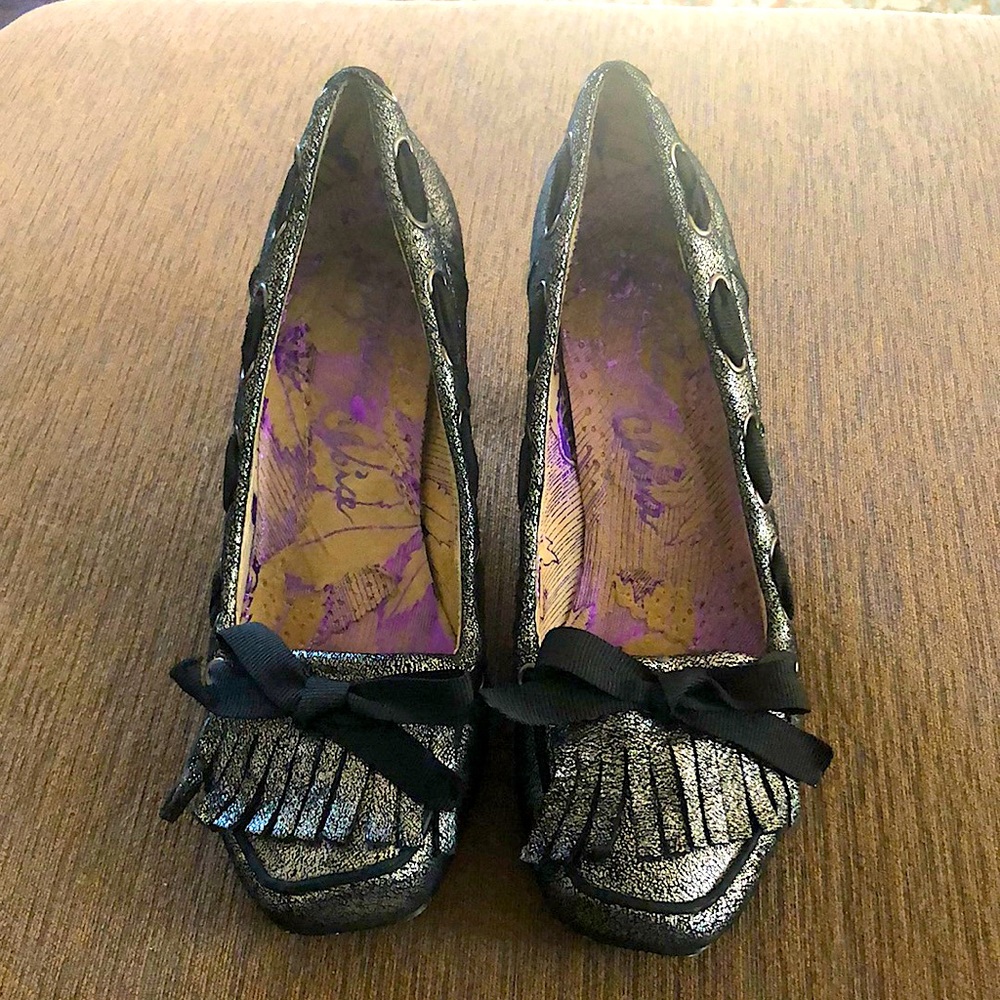 Irregular Choice Black/Silver Pumps 7.5